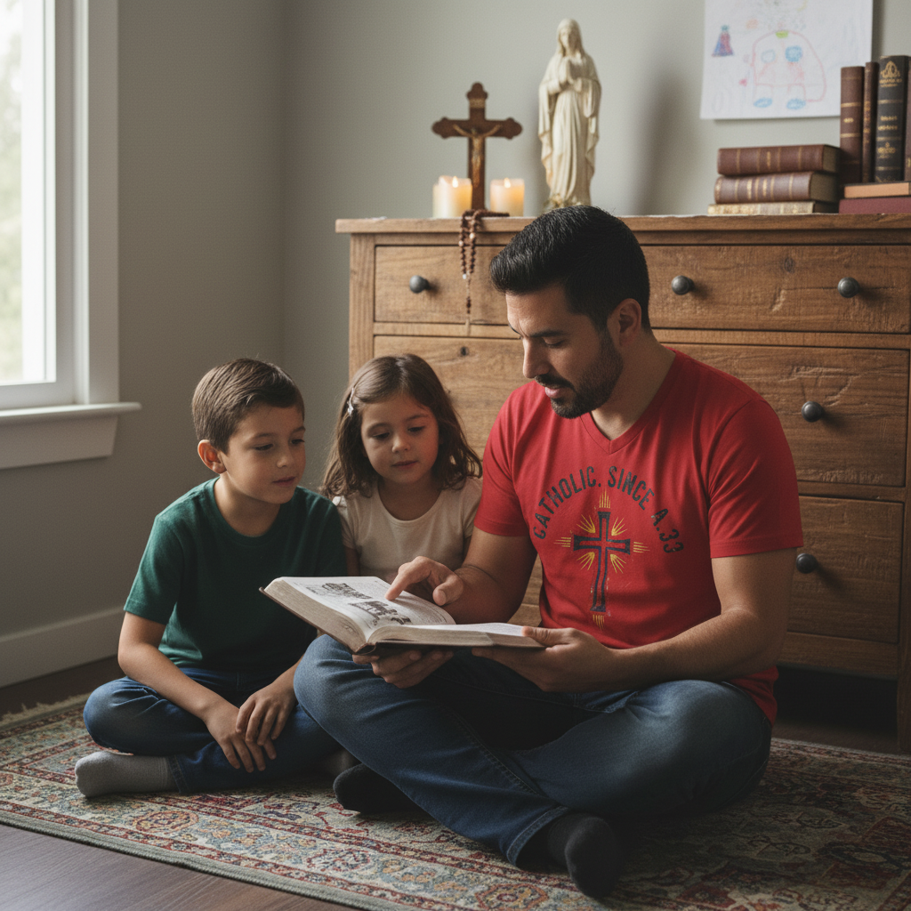 Men's 'Catholic Since A.D. 33' V-Neck Tee - Faith & Heritage T-Shirt