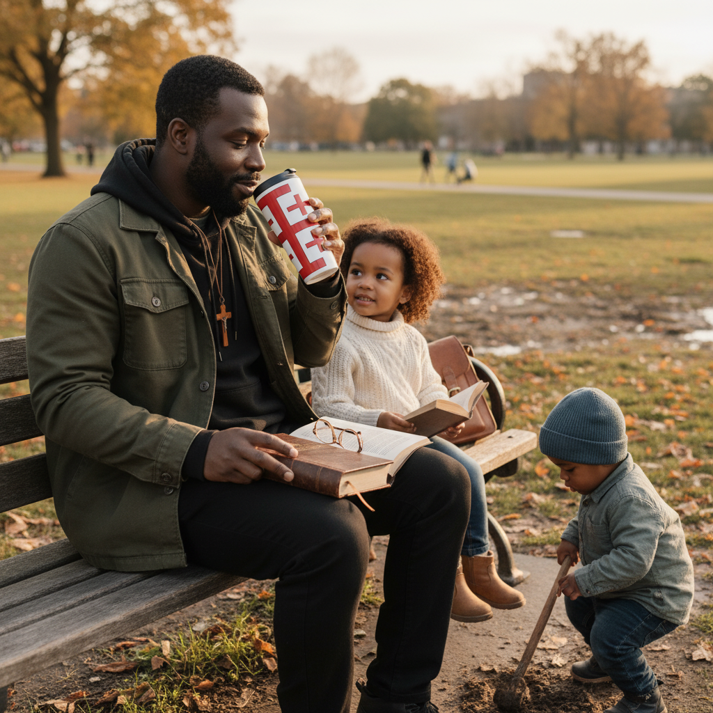 Taza de viaje de acero inoxidable con la cruz de Jerusalén - Vaso Crusader's Faith