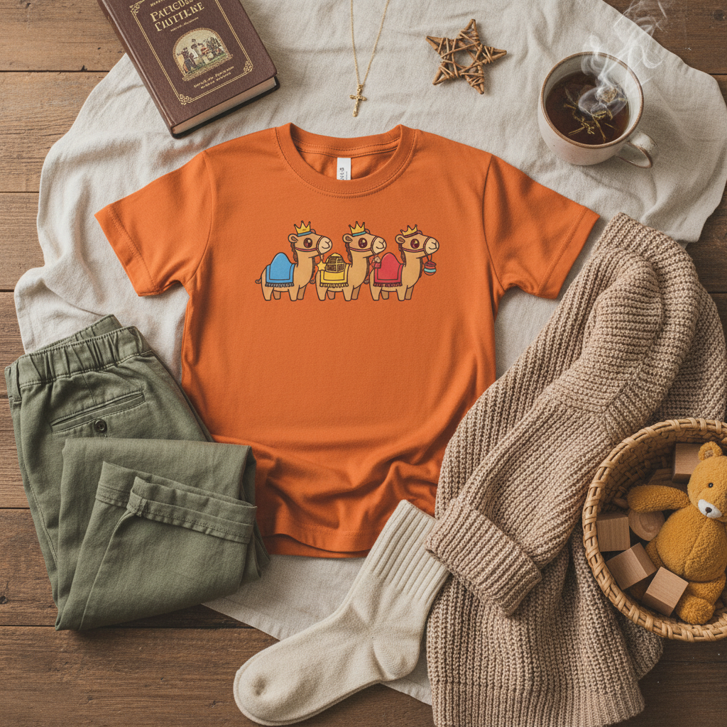 Camellos de los Reyes Magos de Navidad - Camiseta para niños pequeños