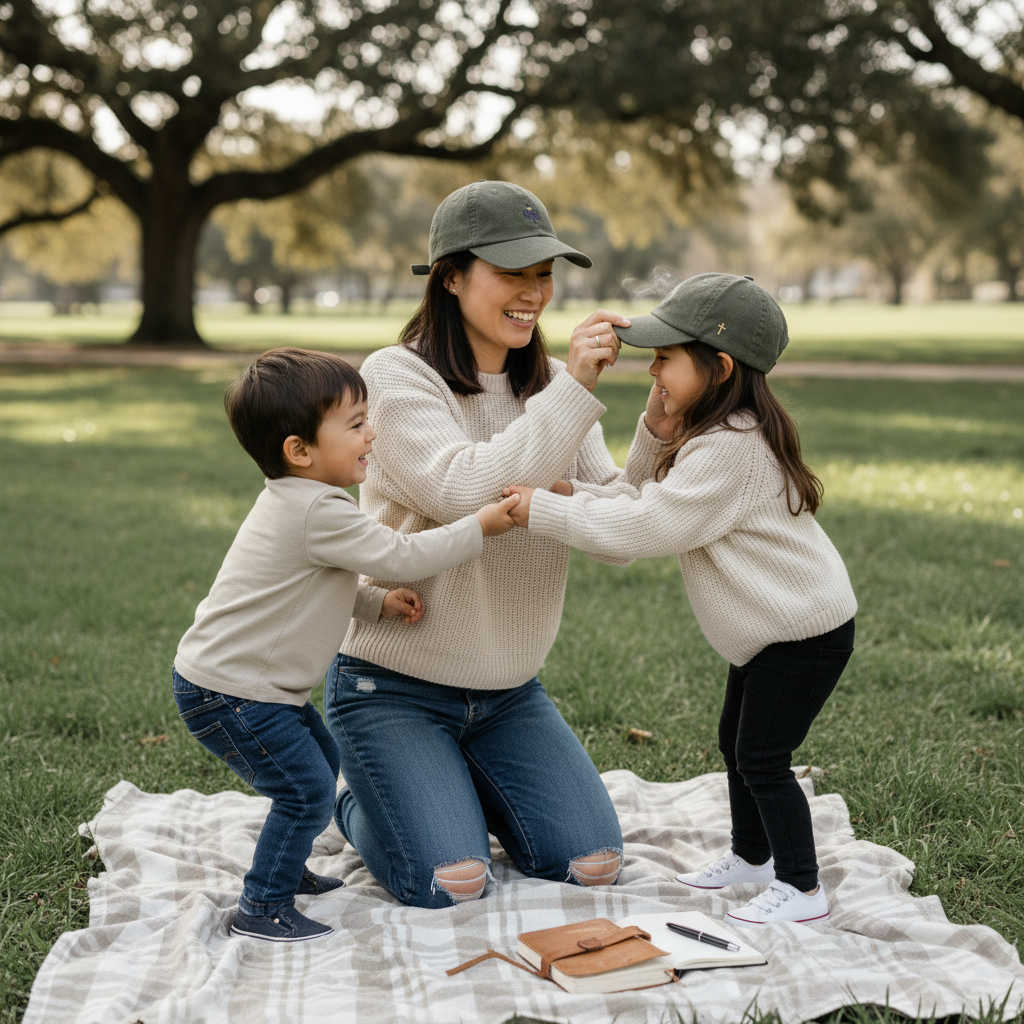 Gorra vintage de pana con monograma IHS | Gorra católica 