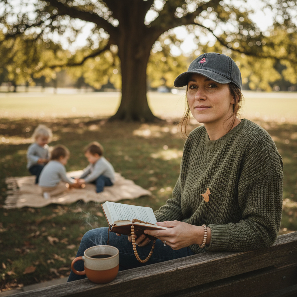 Gorra de béisbol vintage lavada con bordado del Sagrado Corazón
