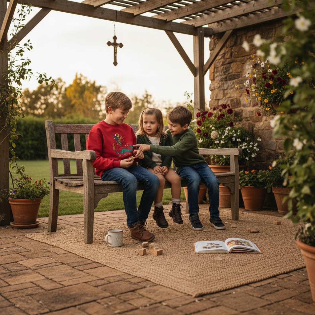 Sudadera juvenil de San Jorge y el Dragón | Ropa Católica para Niños con Valor 