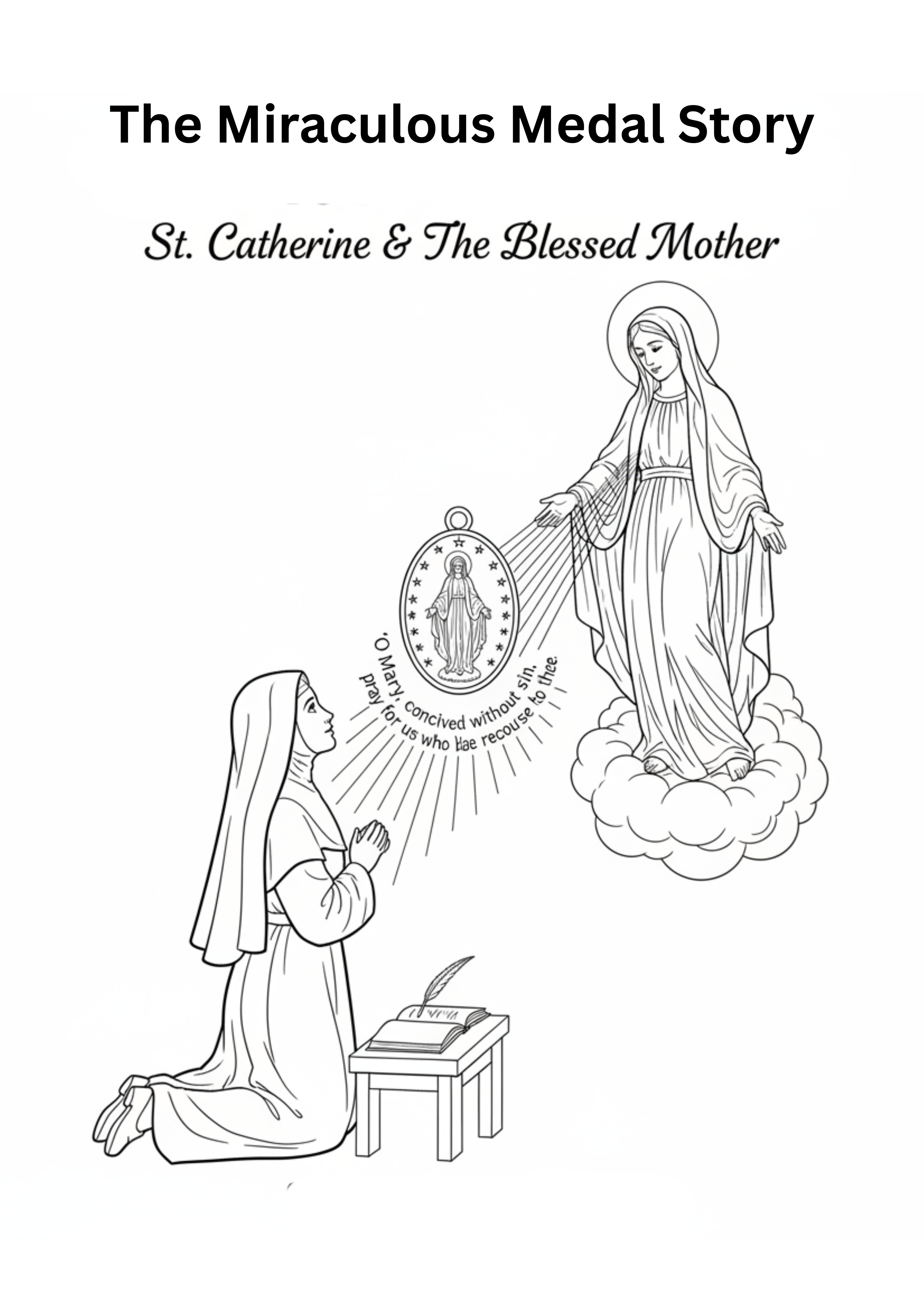 The Miraculous Medal Coloring Page